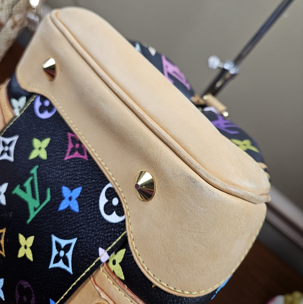 Auth louis vuitton Courtney Multicolor Pm / Mm Black - Picture 10 of 14